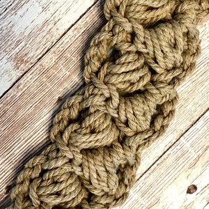 New Handmake Chunky Tan Bracelet ~ Cotton Cord Material ~ 7 - 7.5 inches